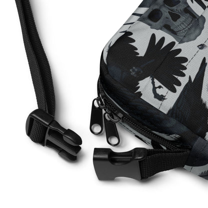 Gothic Crow Crossbody Bag Eerie Halloween Accessory Spooky Crossbody Bag Halloween Handbag