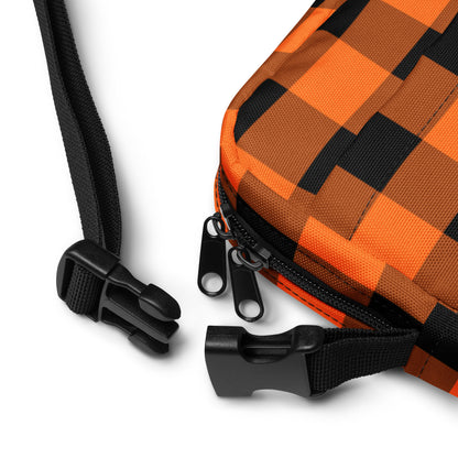 Halloween Bag Orange Plaid Crossbody Bag Halloween Crossbody Bag Orange Halloween Bag Plaid Pattern Bag