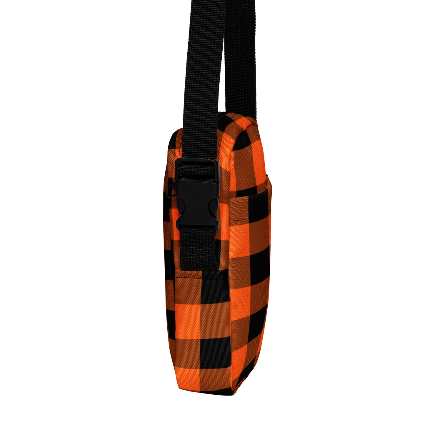 Halloween Bag Orange Plaid Crossbody Bag Halloween Crossbody Bag Orange Halloween Bag Plaid Pattern Bag