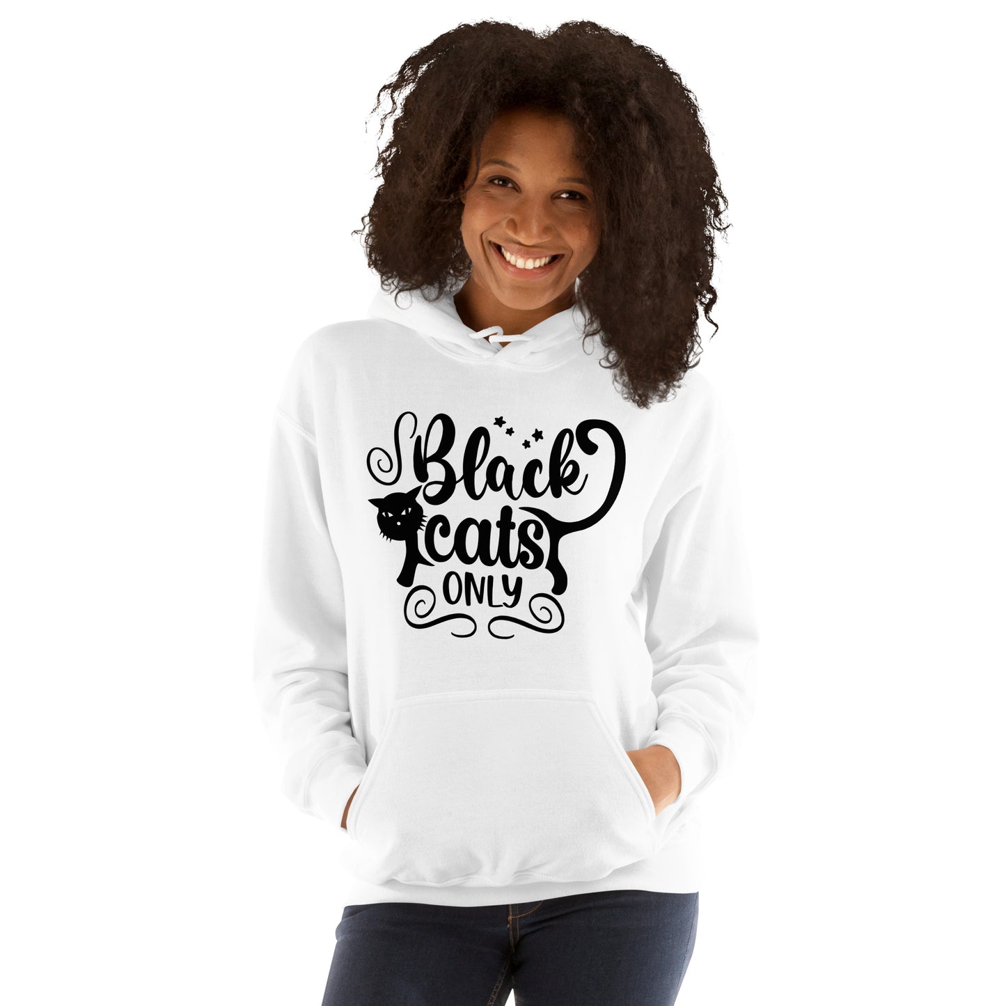 Black Cats Only Hoodie | Black Cat Halloween Top
